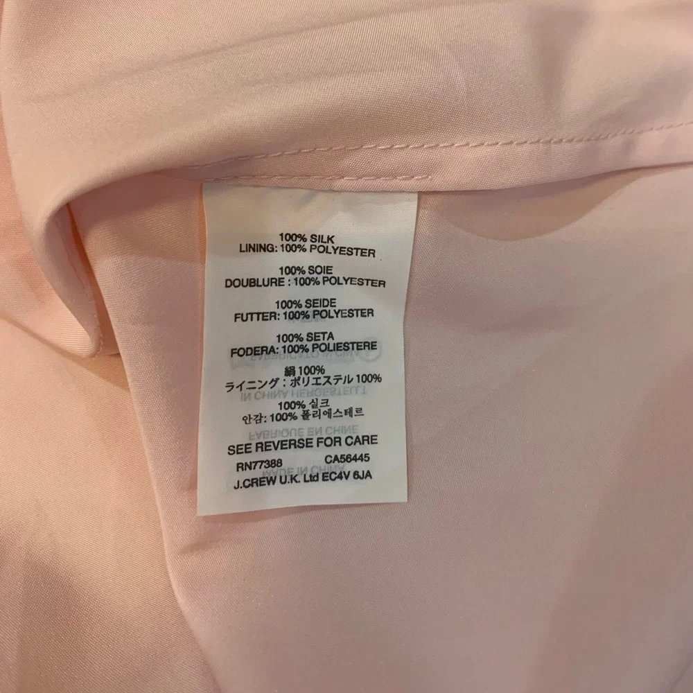 J. Crew Blush Pink Sleeveless Chiffon Midi Dress